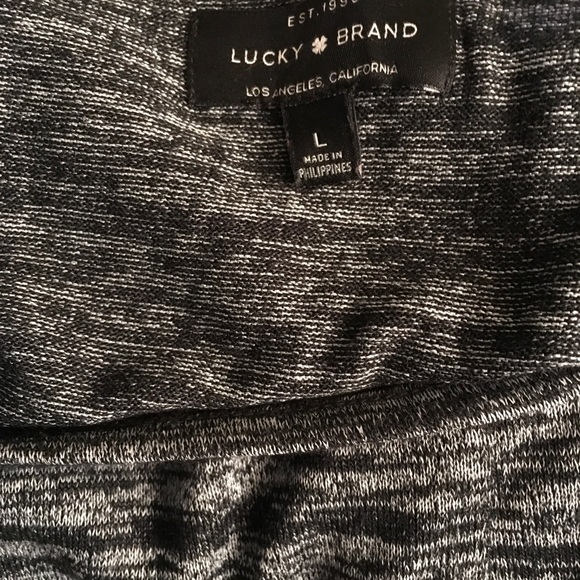 Lucky Brand Black/Grey Cold Shoulder Top - Picture 4 of 8